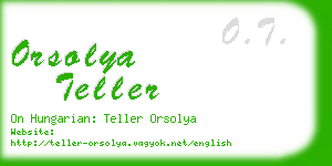 orsolya teller business card
